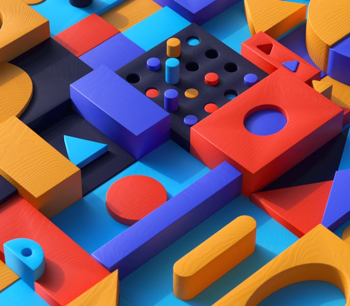 A colorful, abstract image with a cartoon-ish tech undertone.